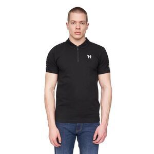 Henleys Mens Tapehen Polo Shirt / Black